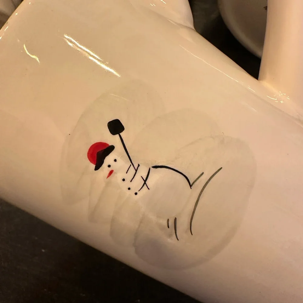 5 Williams Sonoma White Ceramic Mugs
